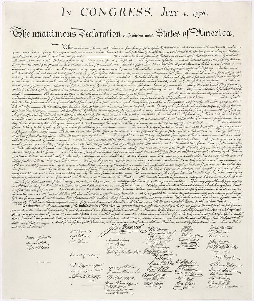 Declaration Of Independence July 4 1776 Summary Full Text