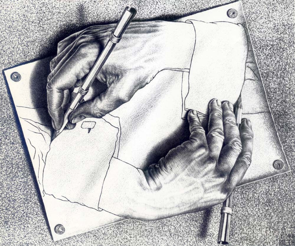 M.C. Escher, Drawing Hands