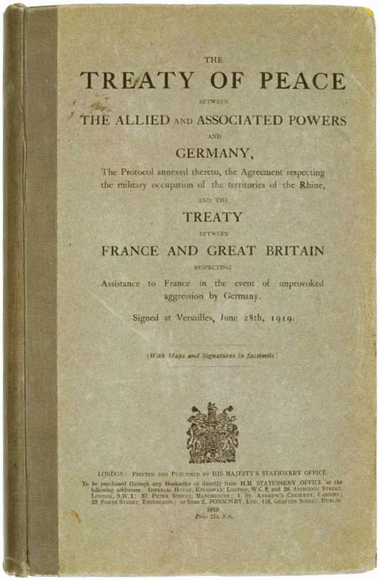 Treaty Of Versailles June 28 1919 Summary Facts