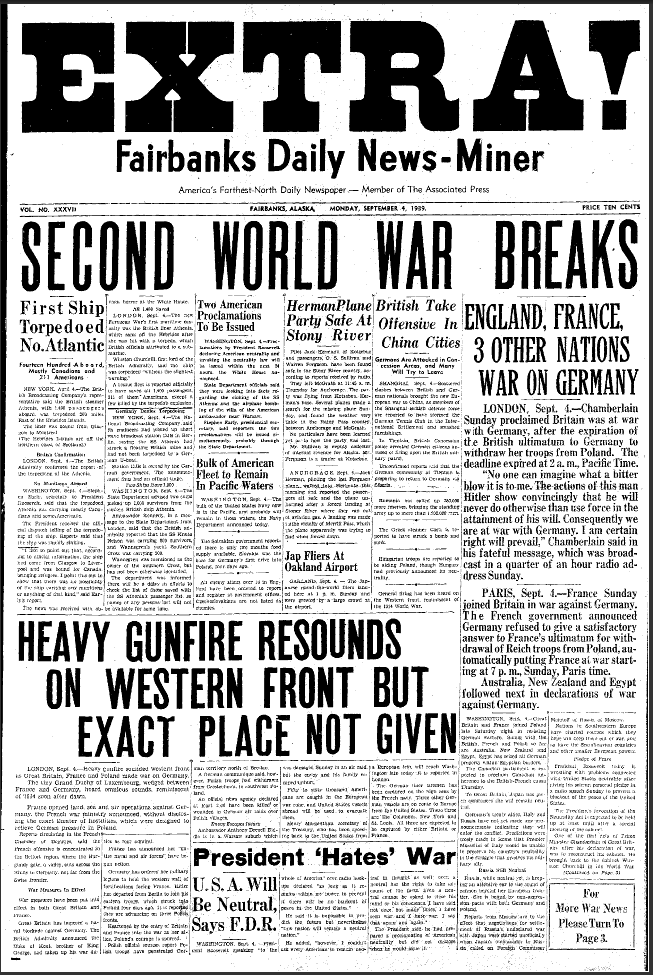 Britain And France Declare War On Germany Sep 3 1939