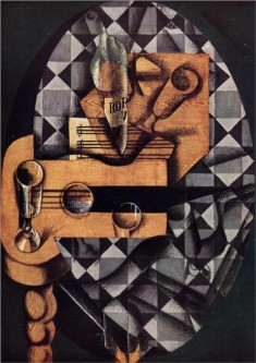 guitar-bottle-and-glass-1914 by Juan Gris