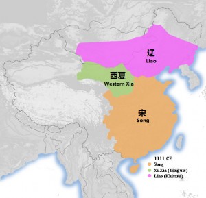 western-xia-map-1111-AD - Totally History