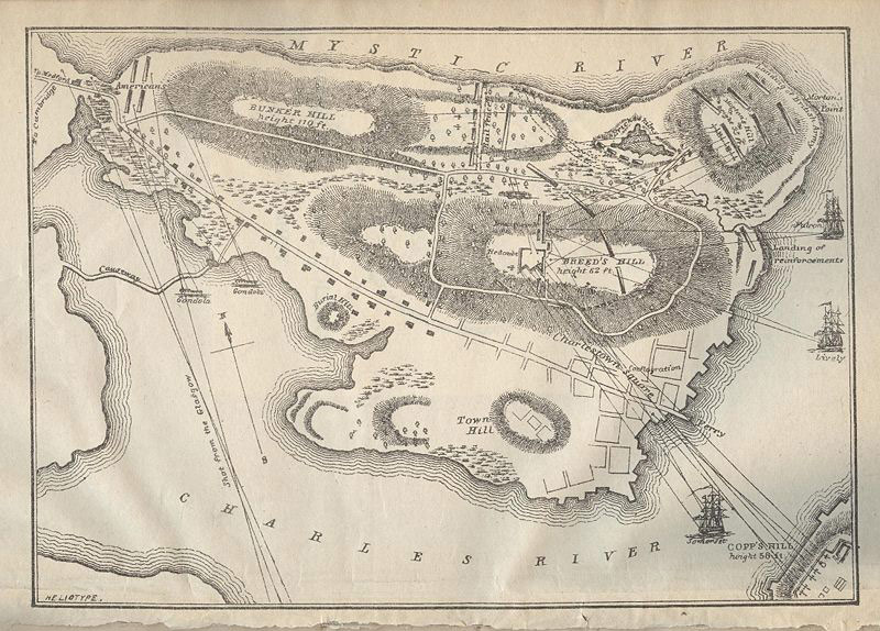 Map Of The Battle Of Bunker Hill Area 