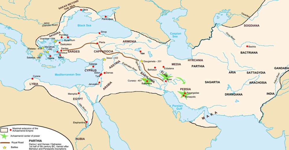 Map Achaemenid Empire Totally History   Map Achaemenid Empire 