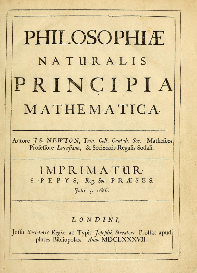 Isaac Newtons Principia 1687 Mathematical Principles Of Natural Philosophy 7044