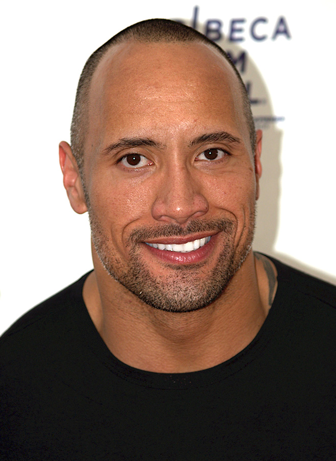 Dwayne Johnson in a confident pose