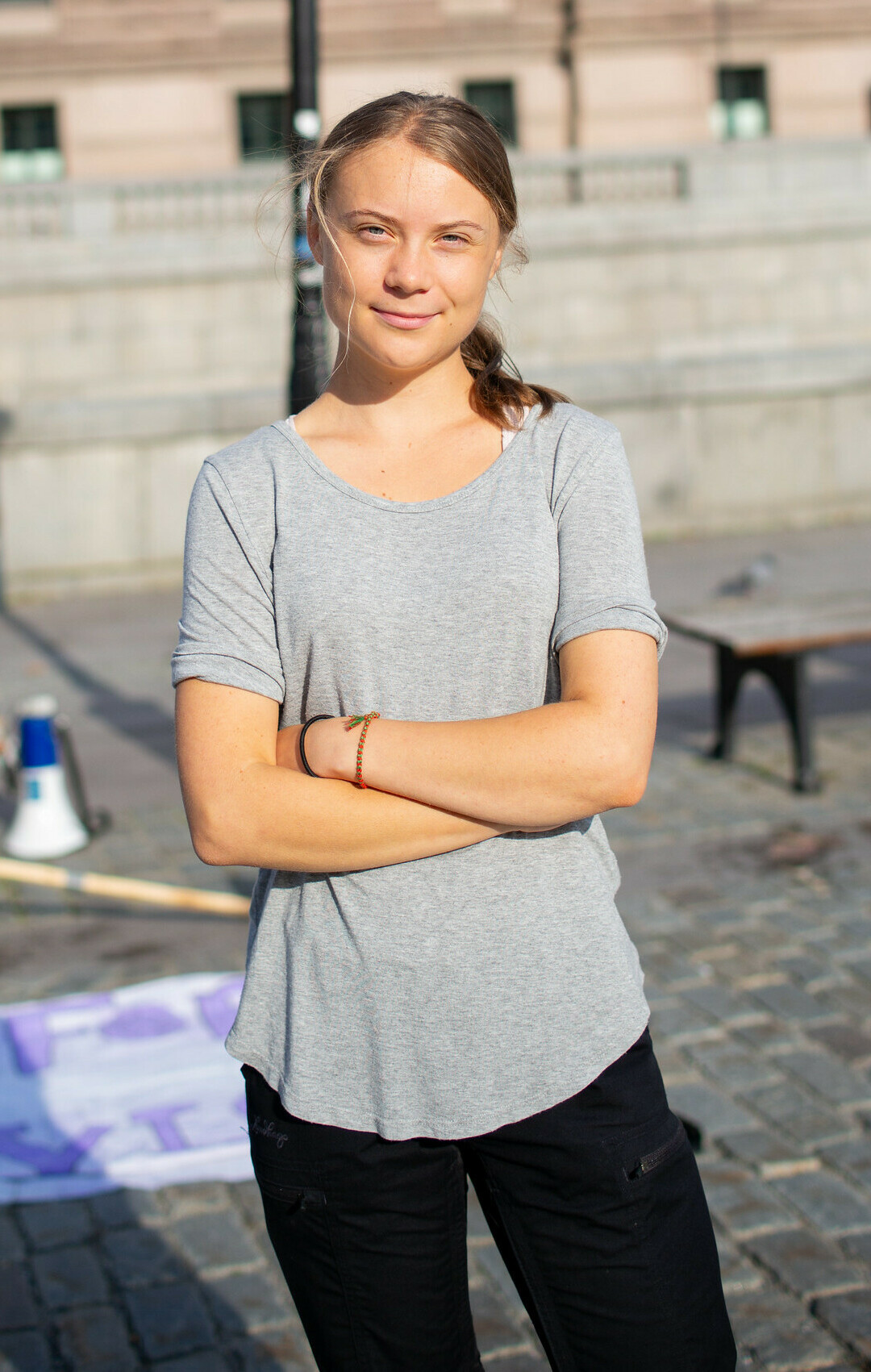 Greta Thunberg at a climate change rally